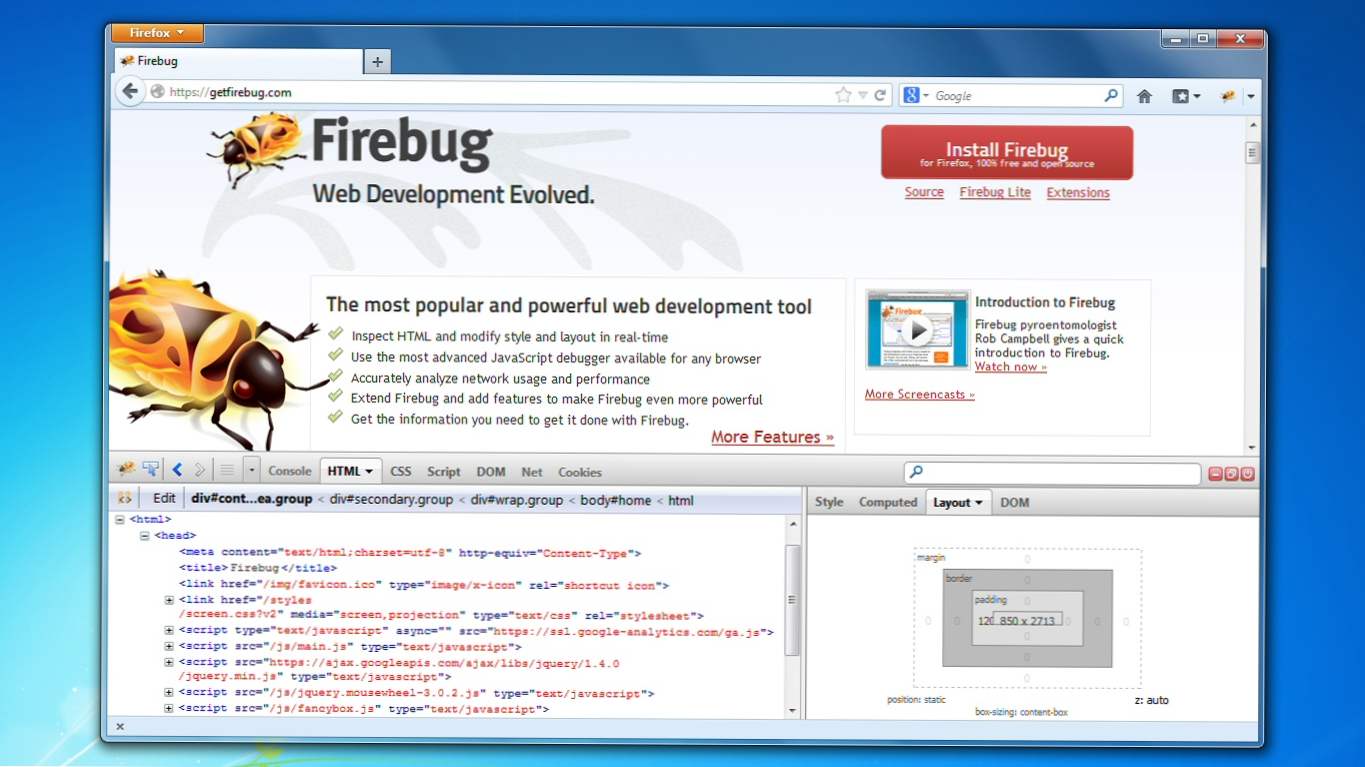 Firebug. Firebug Apex.