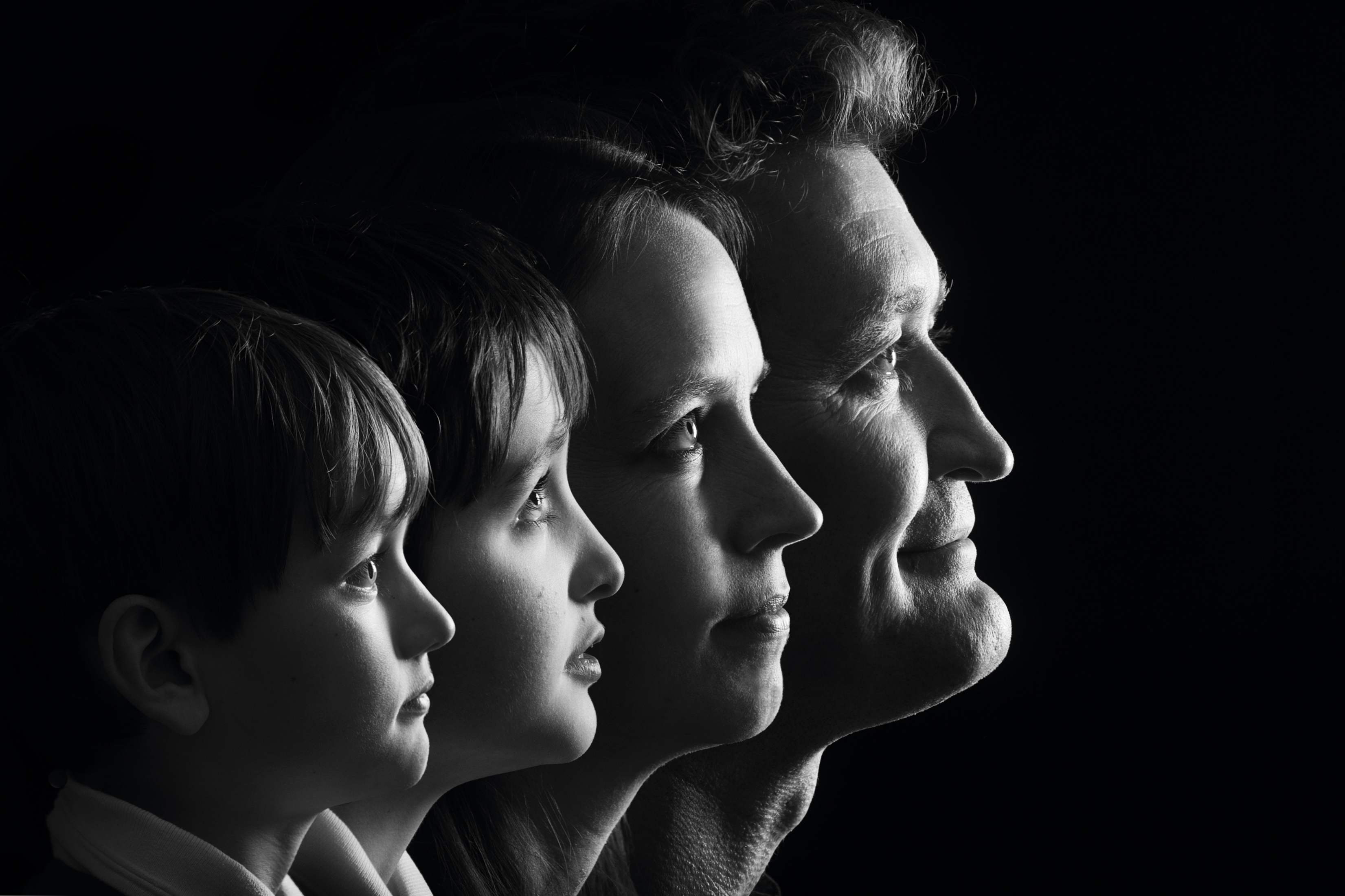 черно белая фотография семейная