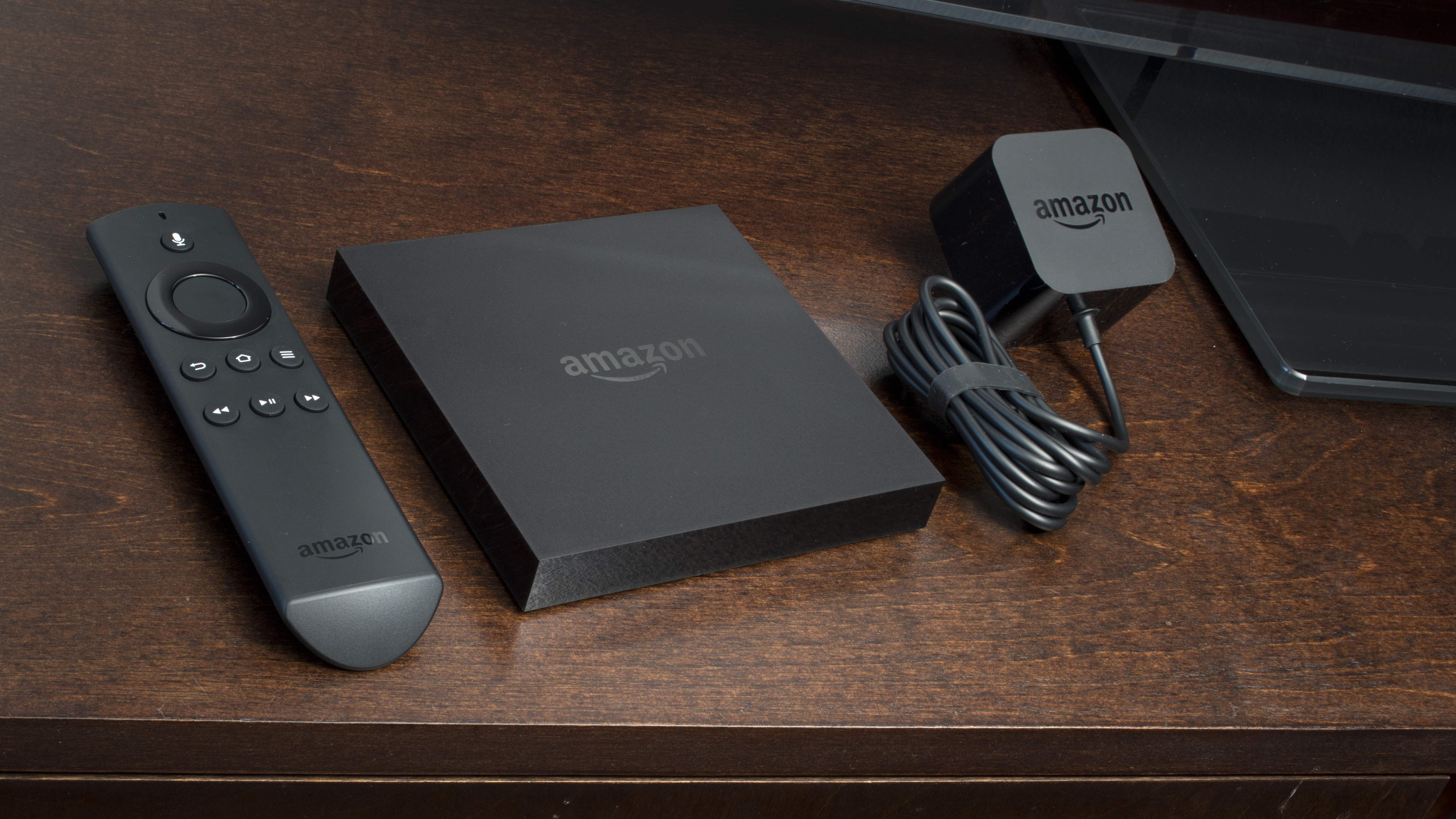 Tv gen. Amazon Fire Box 2. Amazon Fire TV Stick os background.